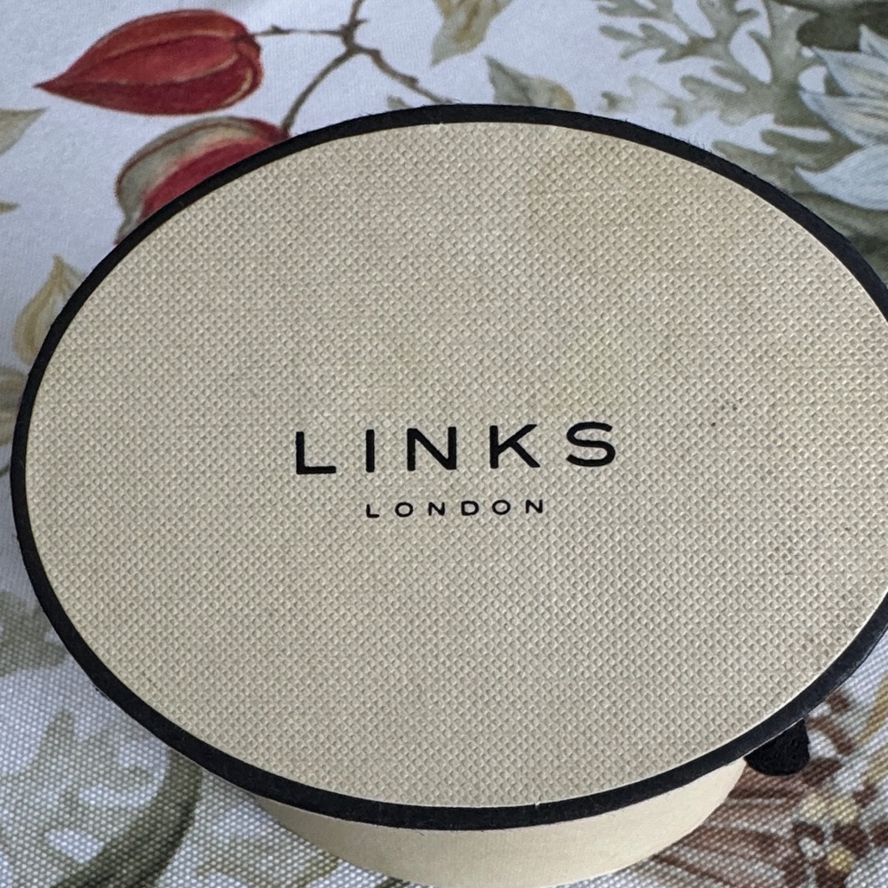 Links of London men’s leather bracelet with silver hardwear